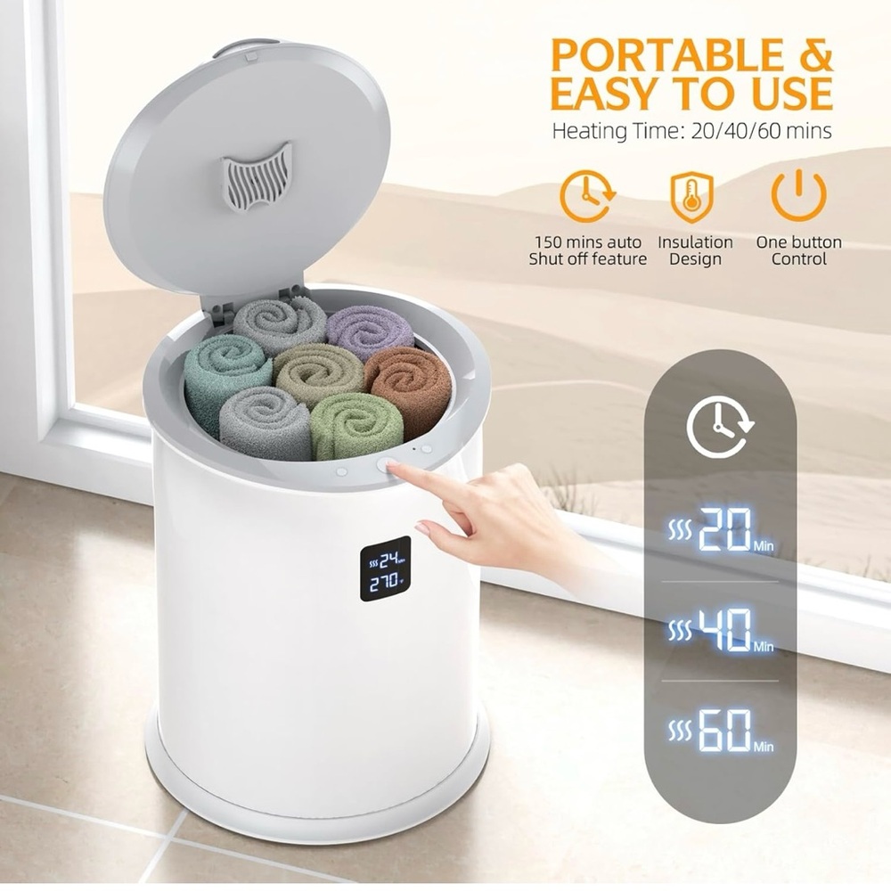 Portable Towel Warmer with Timer